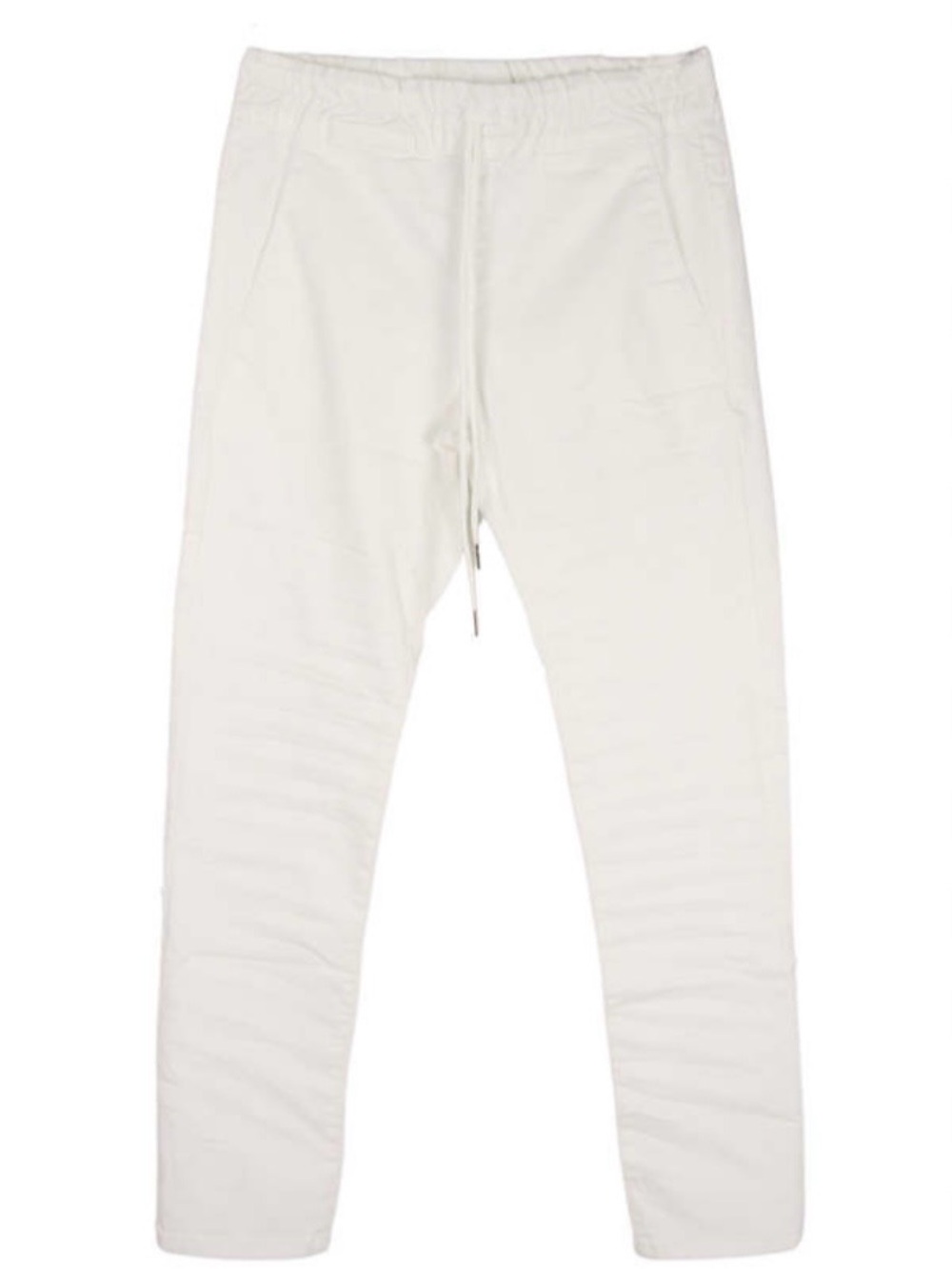 BEVY FLOG “Shely” White Draw String Elastic-Waist Jogger Pants Waist 30
